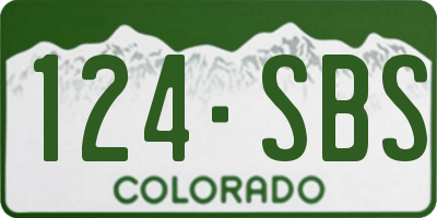 CO license plate 124SBS