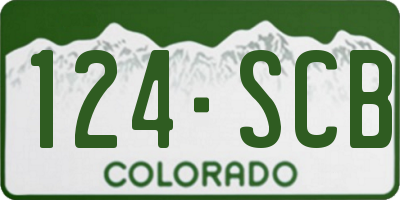 CO license plate 124SCB