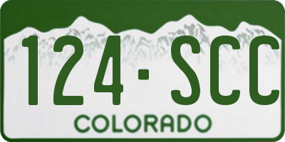 CO license plate 124SCC