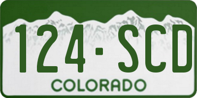 CO license plate 124SCD