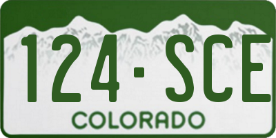 CO license plate 124SCE