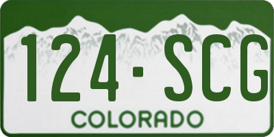 CO license plate 124SCG