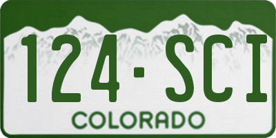 CO license plate 124SCI