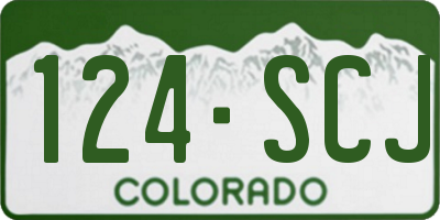 CO license plate 124SCJ