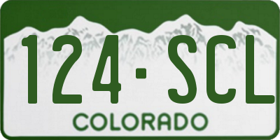 CO license plate 124SCL