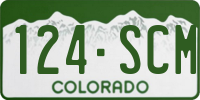 CO license plate 124SCM