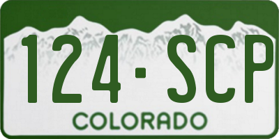 CO license plate 124SCP