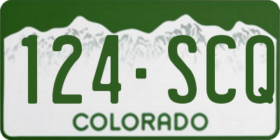 CO license plate 124SCQ
