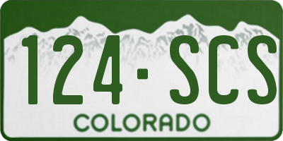 CO license plate 124SCS