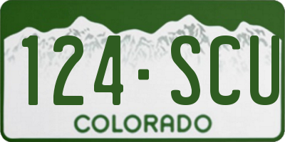 CO license plate 124SCU