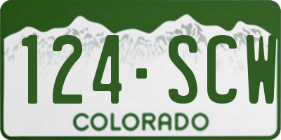 CO license plate 124SCW