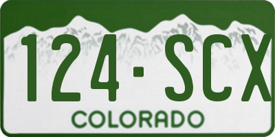 CO license plate 124SCX