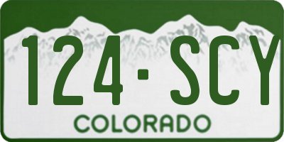 CO license plate 124SCY