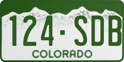 CO license plate 124SDB