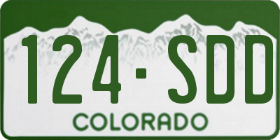 CO license plate 124SDD