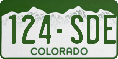 CO license plate 124SDE