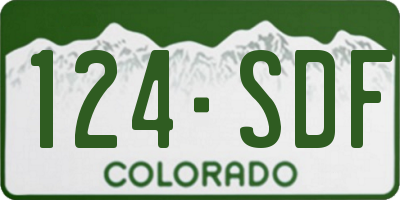 CO license plate 124SDF