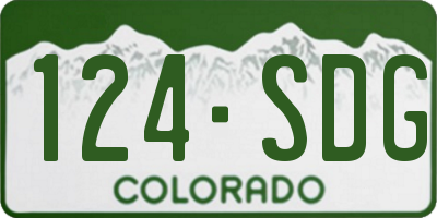 CO license plate 124SDG