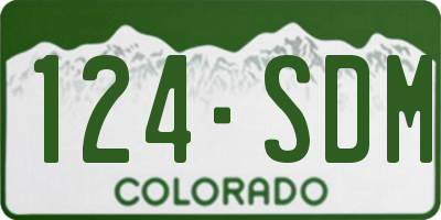 CO license plate 124SDM