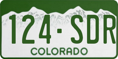 CO license plate 124SDR