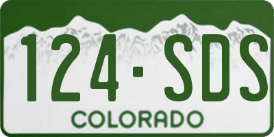CO license plate 124SDS