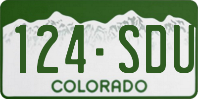 CO license plate 124SDU