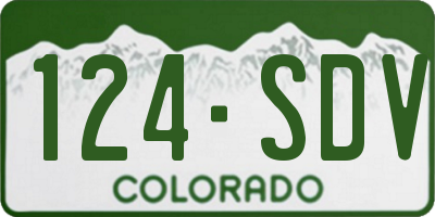 CO license plate 124SDV