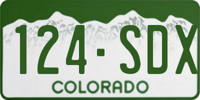 CO license plate 124SDX