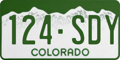 CO license plate 124SDY