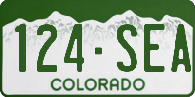 CO license plate 124SEA
