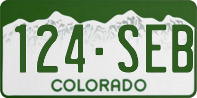 CO license plate 124SEB
