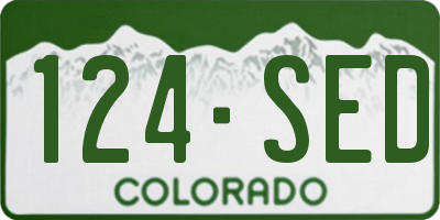 CO license plate 124SED