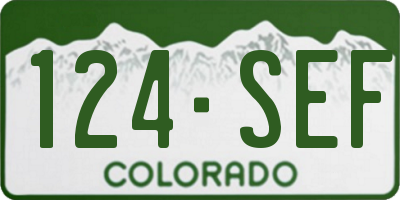 CO license plate 124SEF
