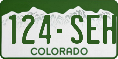 CO license plate 124SEH