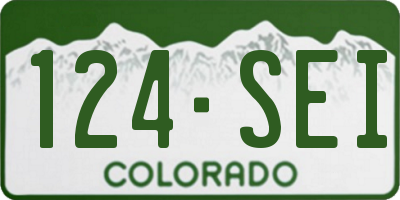 CO license plate 124SEI