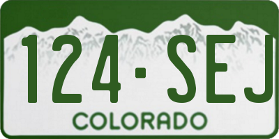 CO license plate 124SEJ