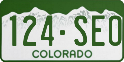 CO license plate 124SEO