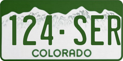CO license plate 124SER