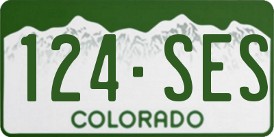 CO license plate 124SES