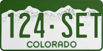 CO license plate 124SET