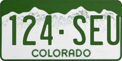 CO license plate 124SEU