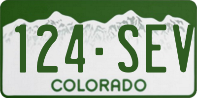 CO license plate 124SEV