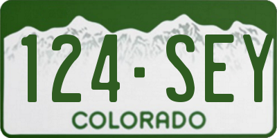 CO license plate 124SEY