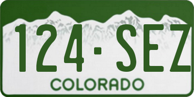 CO license plate 124SEZ