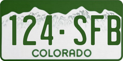 CO license plate 124SFB