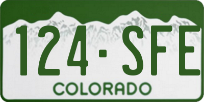 CO license plate 124SFE