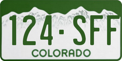 CO license plate 124SFF