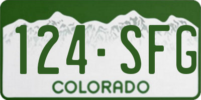 CO license plate 124SFG