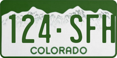CO license plate 124SFH
