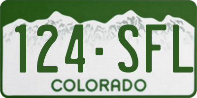CO license plate 124SFL
